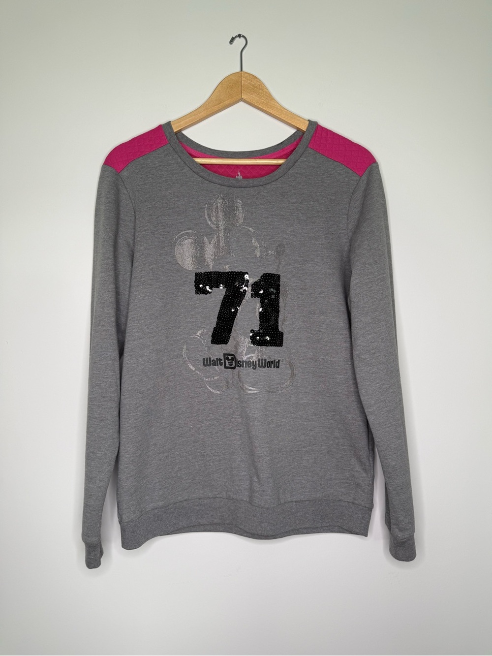 Disney Parks Walt Disney World 71 Sequin Sweatshirt L